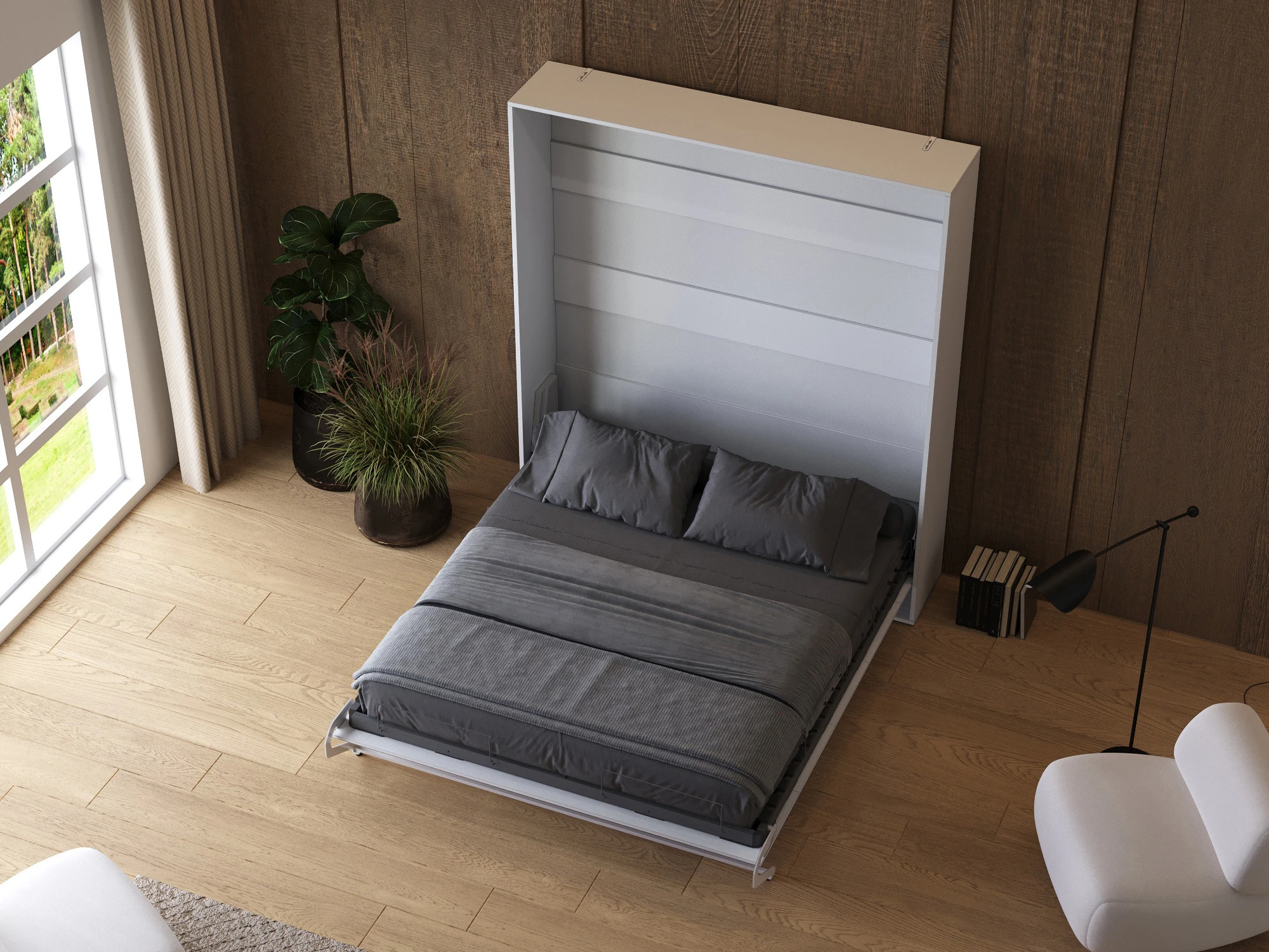 Cama Abatible 180x200 Vertical (M1) Blanco  picture 7