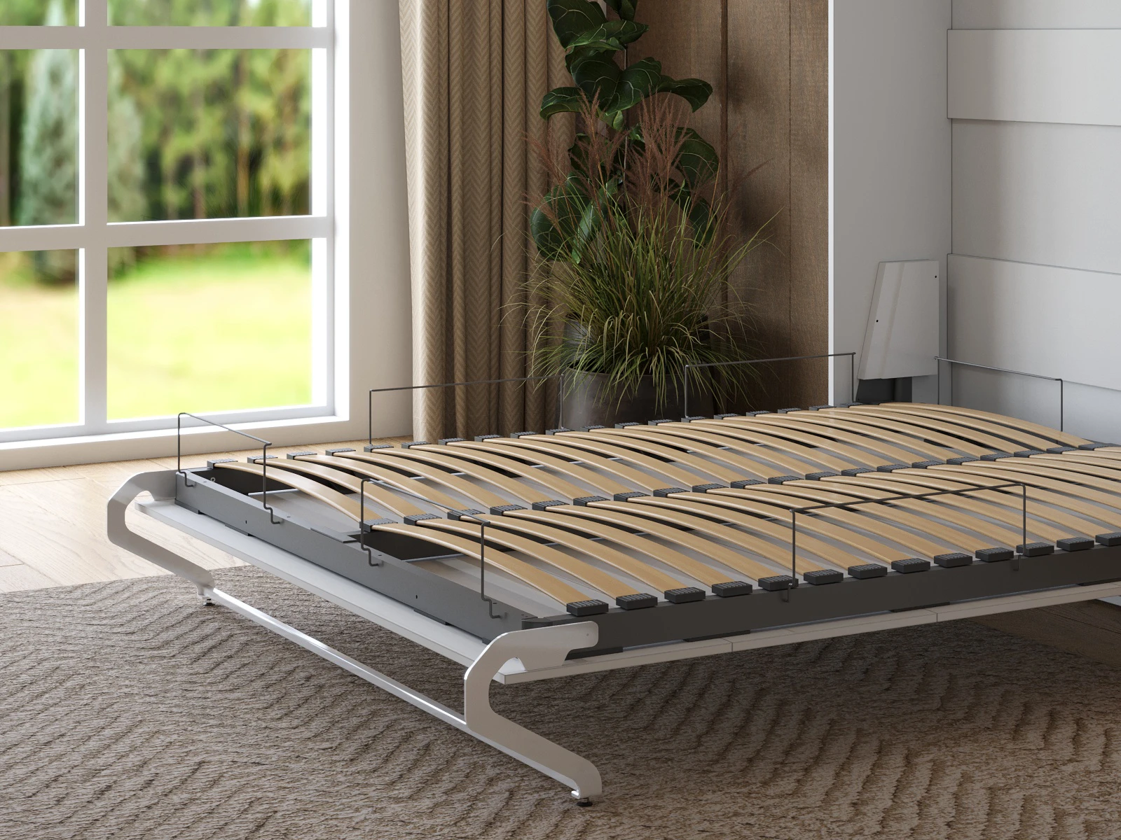 Cama Abatible 160x200 Vertical (M1 40 cm profundidad) Blanco picture 12